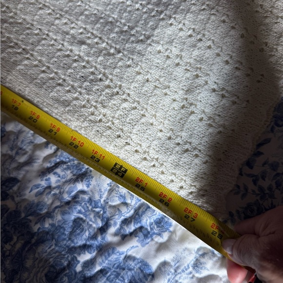 Cream Swim crotchet knit 2 piece Coverup with Flowing Palazzo Pants - Picture 7 of 10